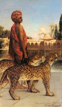Benjamin Jean Joseph Constant : The Palace Guard With Two Leopards